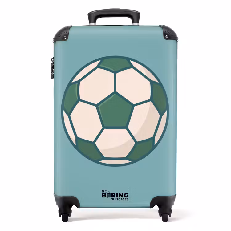 Suitcase - Soccer - Geometric - Sports - Illustration - Blue-green — 1