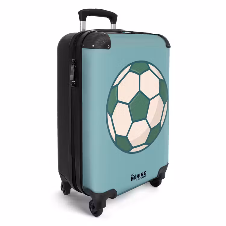 Suitcase - Soccer - Geometric - Sports - Illustration - Blue-green — 2