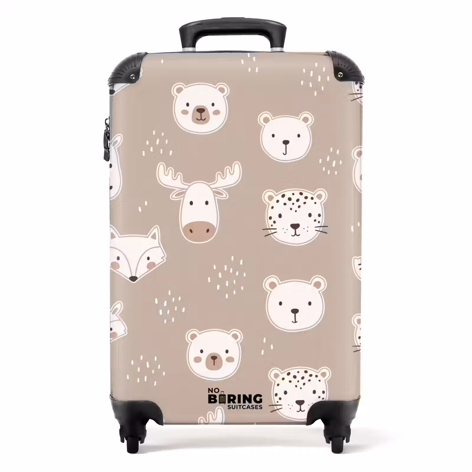 Suitcase - Animals - Pattern - Illustration - Modern - Beige — 1
