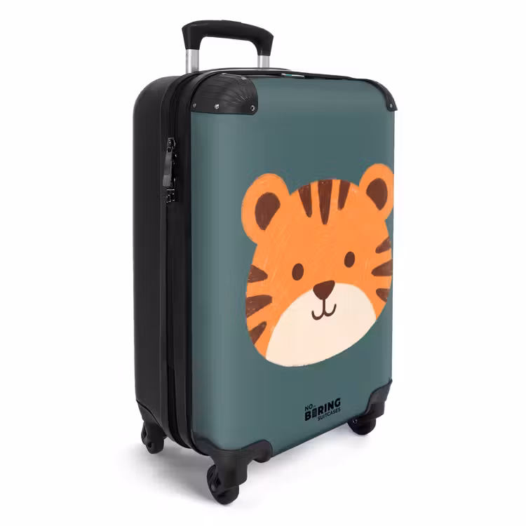Suitcase - Animals - Head - Orange - Illustration - Modern — 2