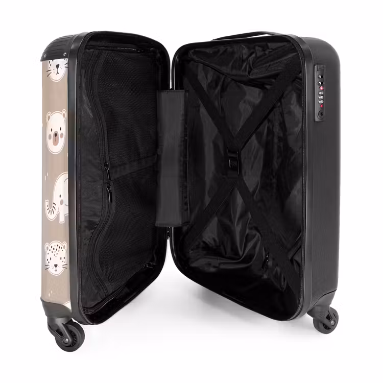 Suitcase - Animals - Pattern - Illustration - Modern - Beige — 5