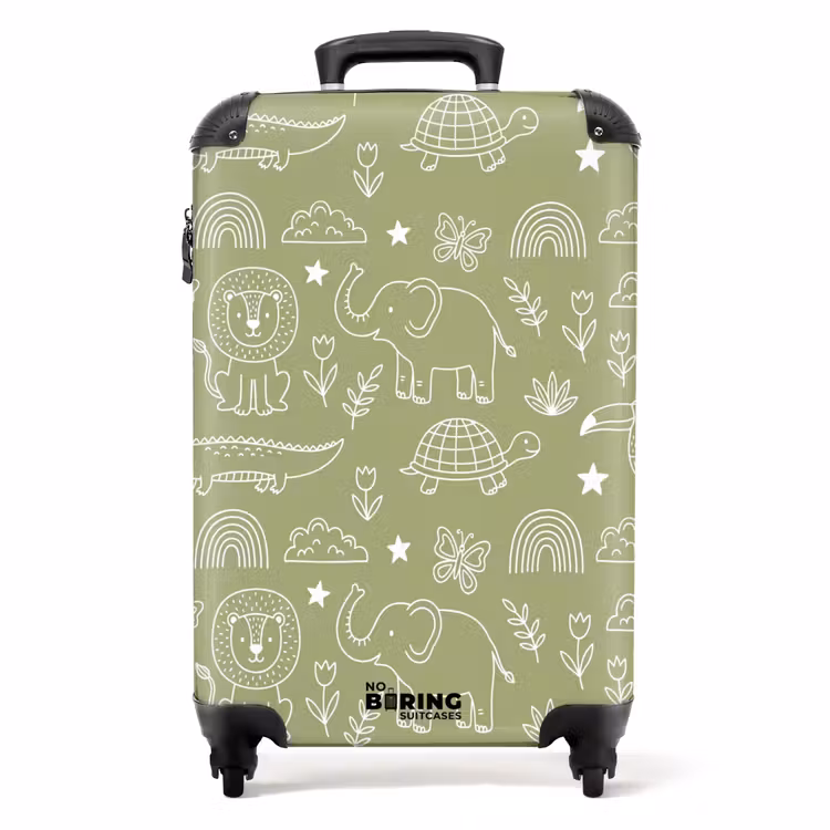 Suitcase - Animals - Pattern - Illustration - Nature - Green — 1