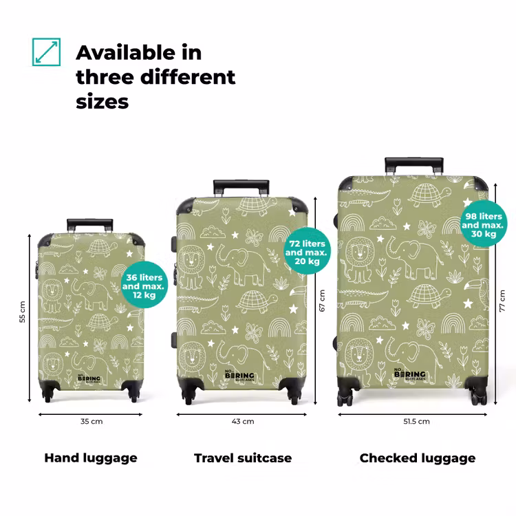 Suitcase - Animals - Pattern - Illustration - Nature - Green — 3