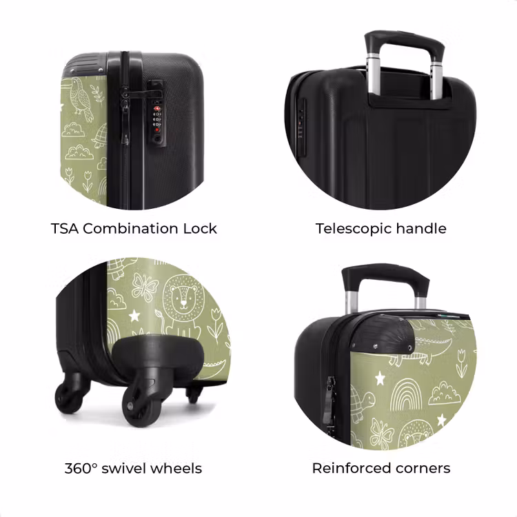 Suitcase - Animals - Pattern - Illustration - Nature - Green — 8