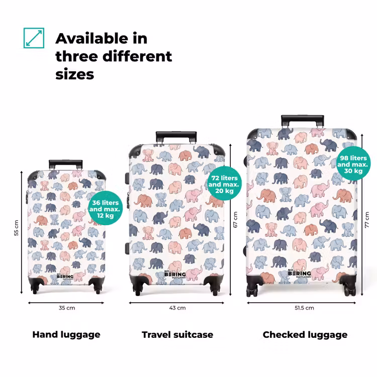 Suitcase - Animals - Pattern - Kids' Room - Pastel - Playful — 3