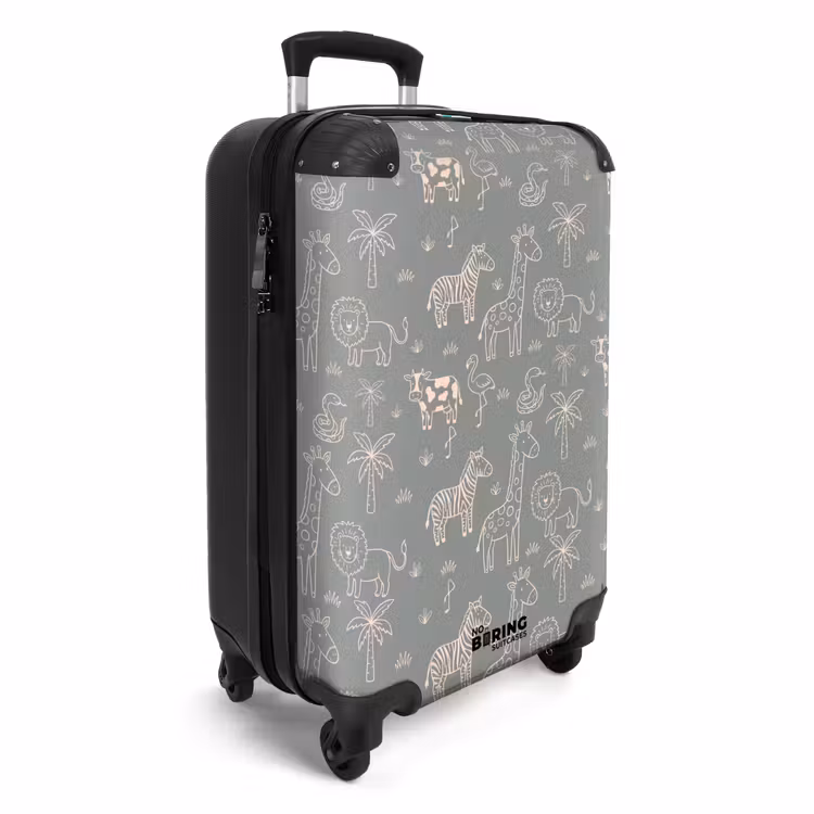 Suitcase - Animals - Safari - Pattern - Illustration - Green — 2