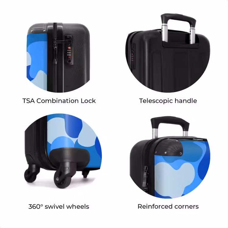 Suitcase - Camouflage - Blue - Pattern — 8
