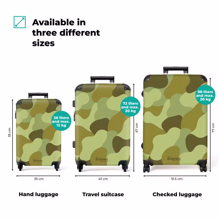 Suitcase - Camouflage - Green - Pattern — 3