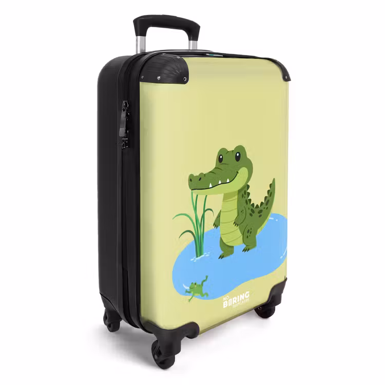 Suitcase - Crocodile - Water - Green — 2
