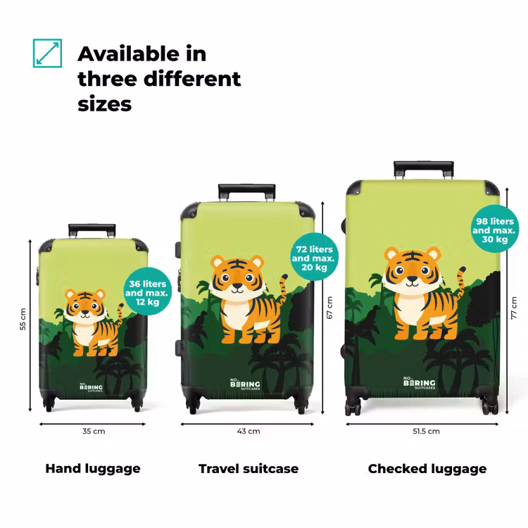 Suitcase - Tiger - Jungle - Green — 3