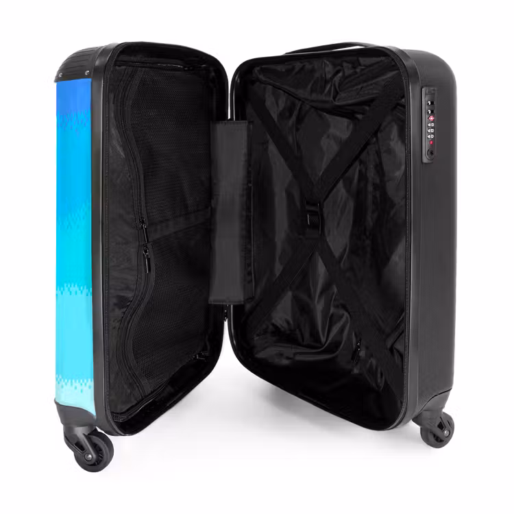 Suitcase - Blue - Pixel - Horizontal Stripes — 5