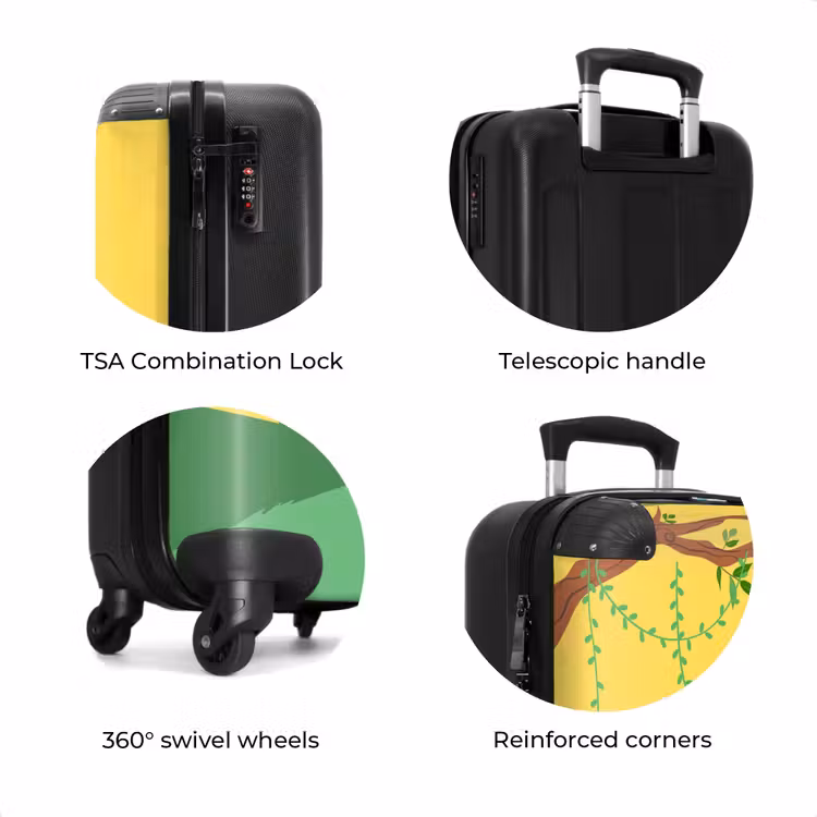 Suitcase - Giraffe - Jungle - Yellow — 8