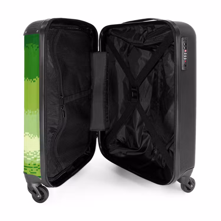 Suitcase - Green - Pixel - Horizontal Stripes — 5