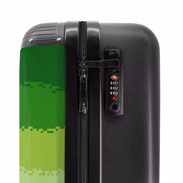 Suitcase - Green - Pixel - Horizontal Stripes — 6
