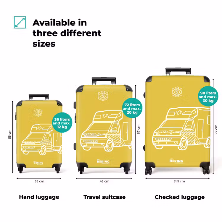 Suitcase - Ambulance - Yellow - White — 1