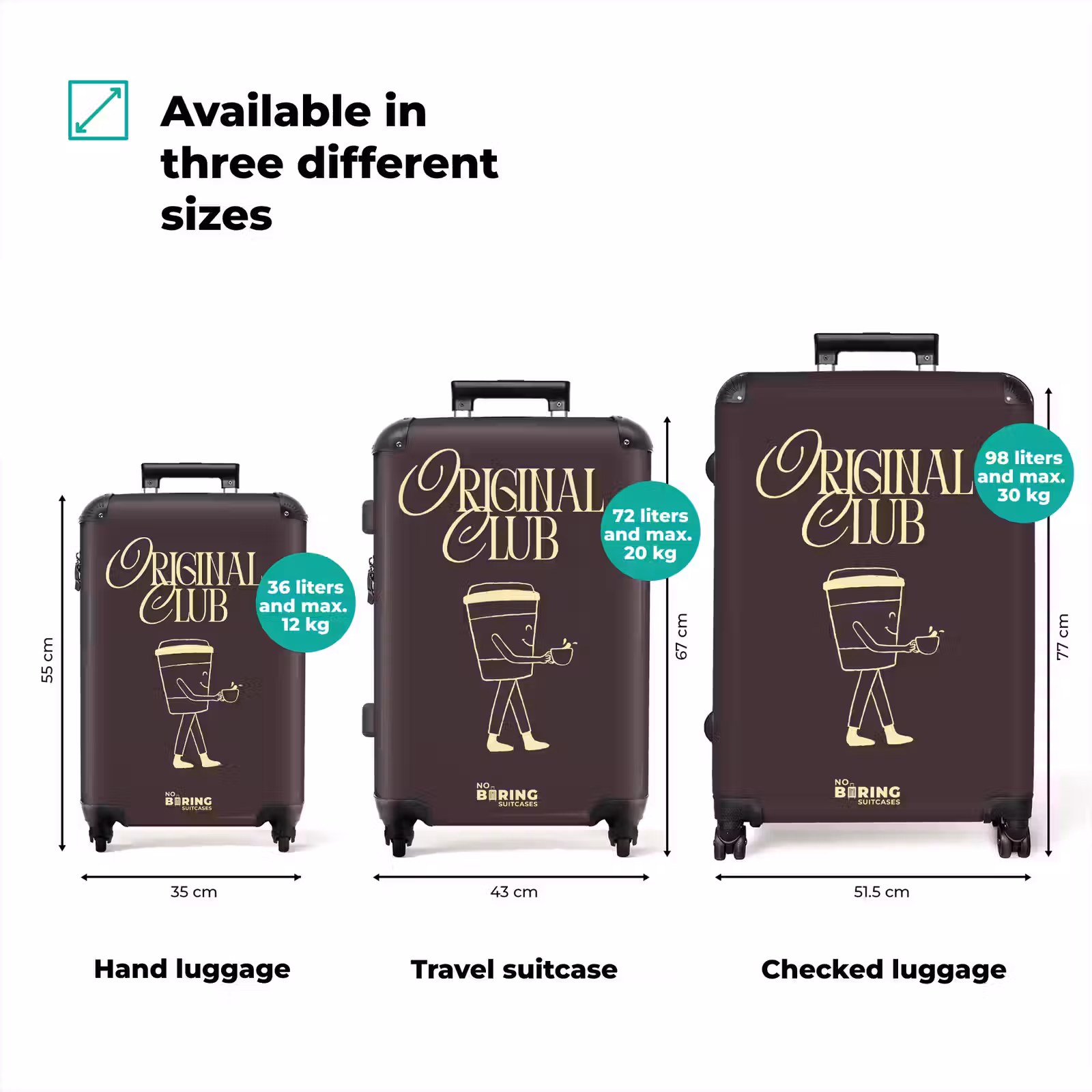 Suitcase - Brown - Yellow - Coffee — 1