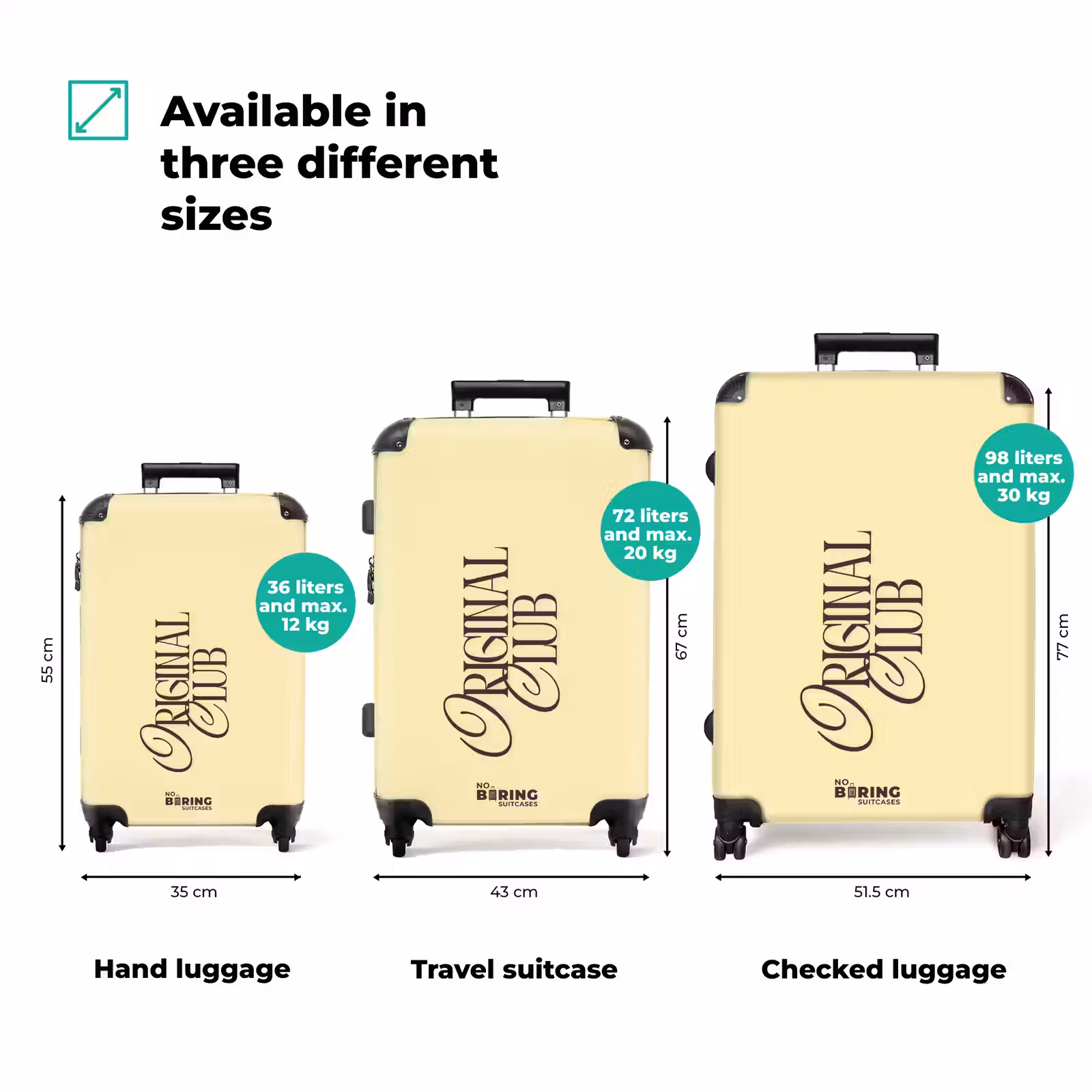 Suitcase - Yellow - Brown - Subtle — 1