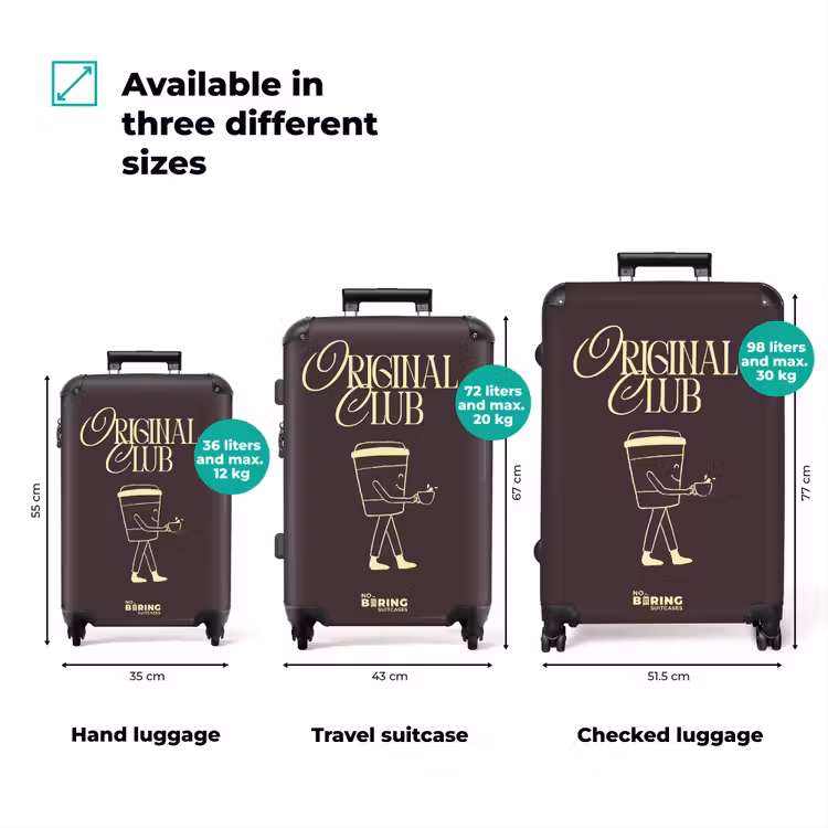 Suitcase - Brown - Yellow - Coffee — 1