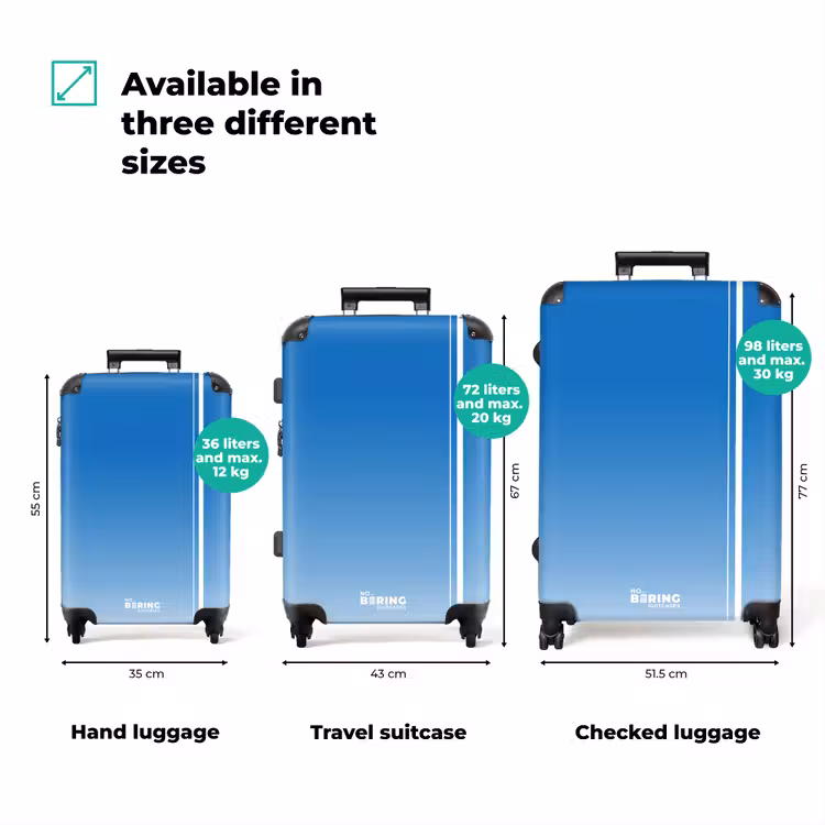 Suitcase - Blue - White - Gradient — 1