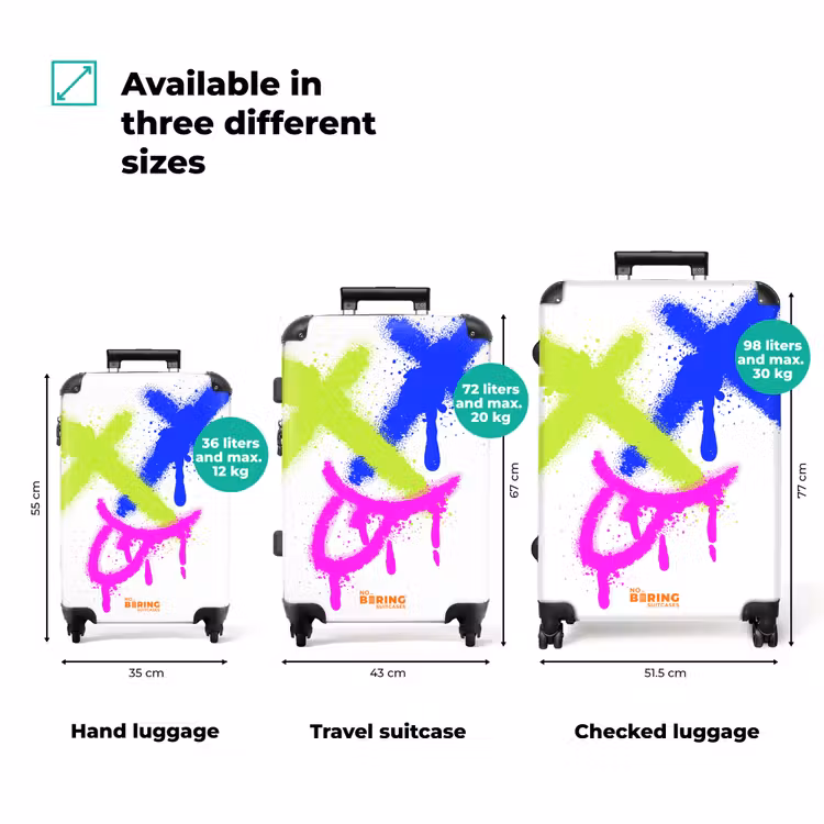 Suitcase - Neon - Smiley - Colorful — 1