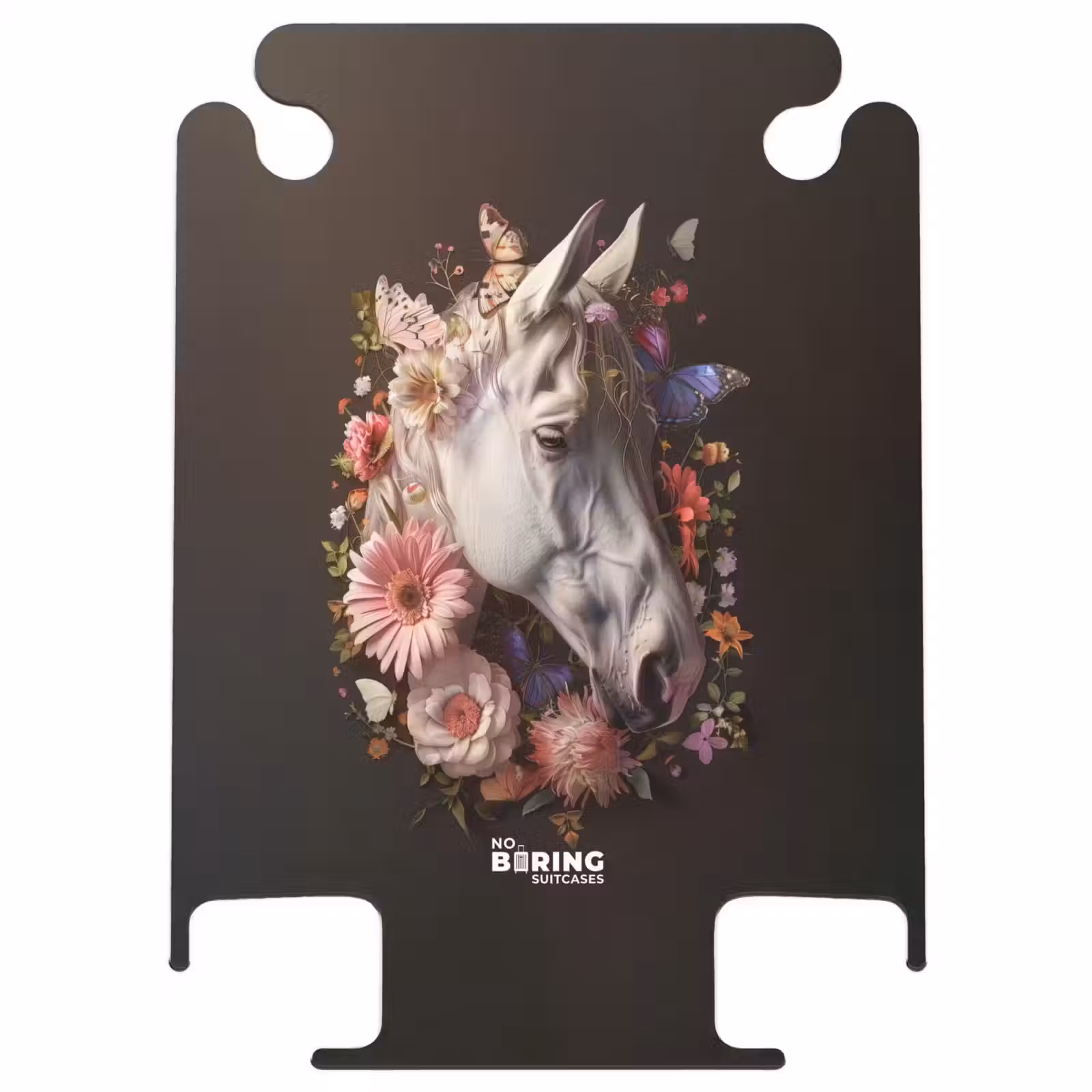 CaseSwap™ - White horse head among colorful garland of flowers — 1
