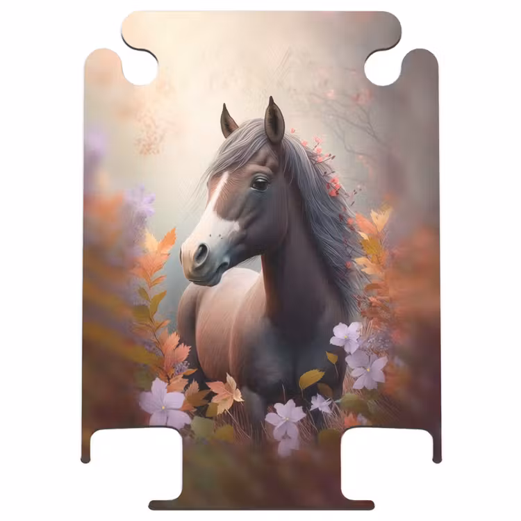 CaseSwap™ - Suitcase - Horse - Flowers - Nature - Purple - Animals — 1