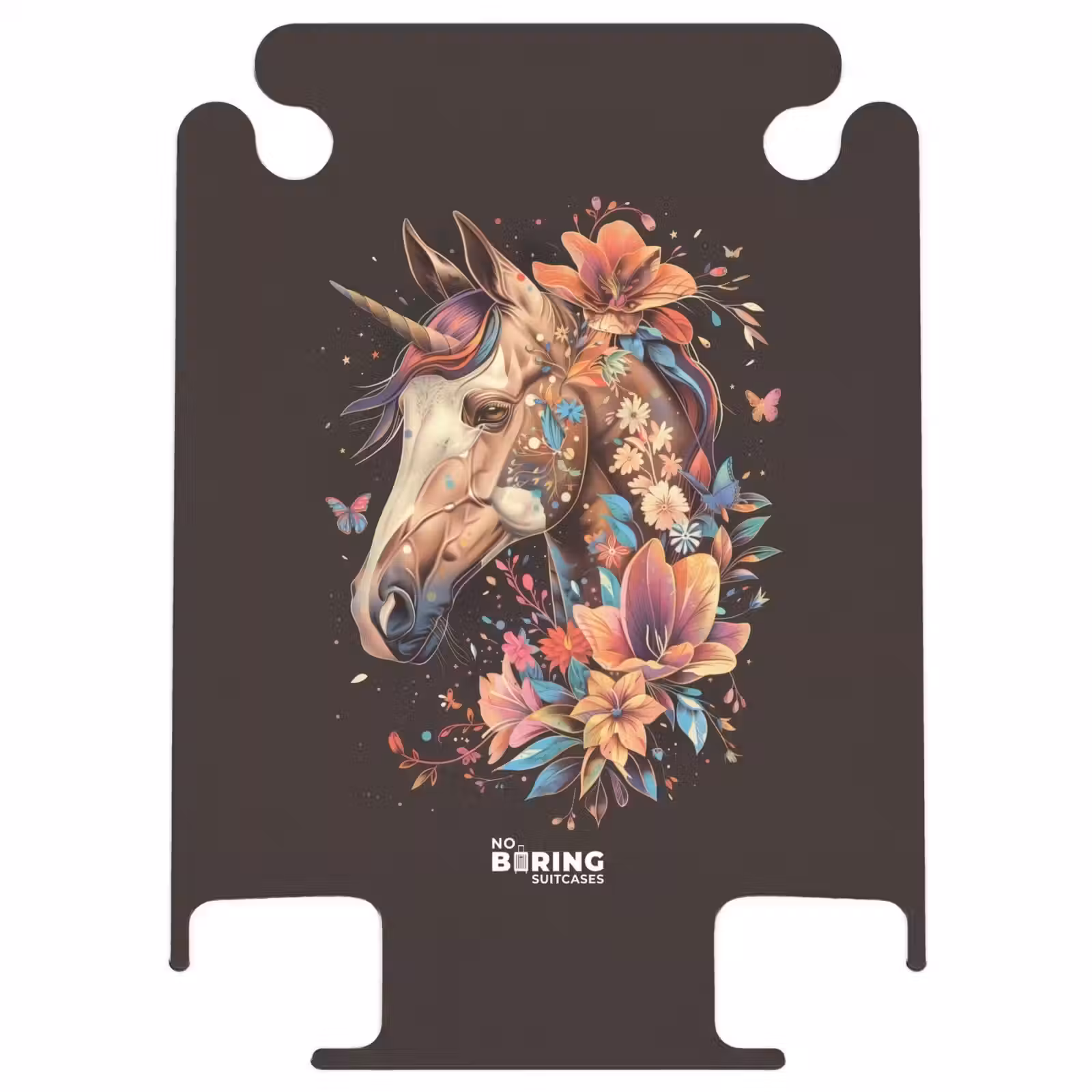 CaseSwap™ - Unicorn and Flowers on Black Background — 1