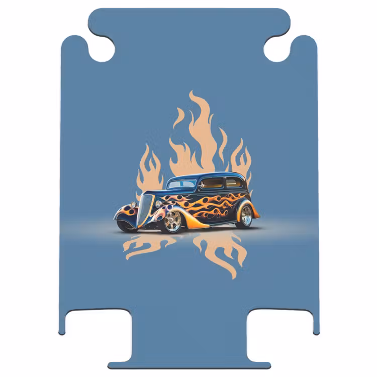 CaseSwap™ - Black car with beige flames — 1