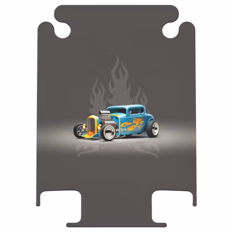 CaseSwap™ - Blue car with gray flames — 1