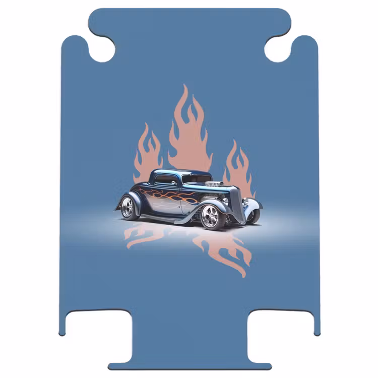 CaseSwap™ - Blue car with pink flames — 1