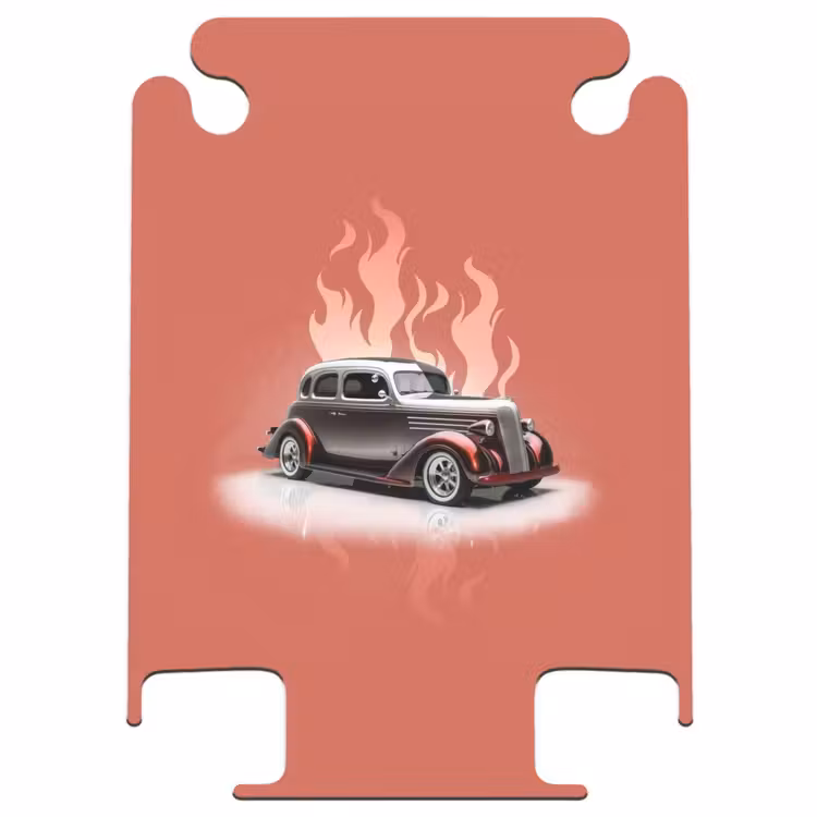 CaseSwap - Gray car with pink flames — 1