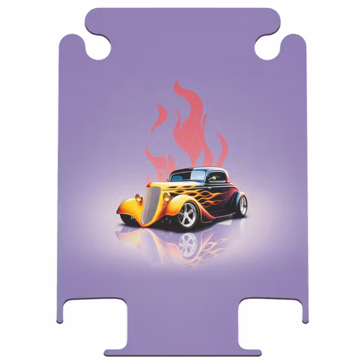 CaseSwap™ - Yellow car with pink flames — 1