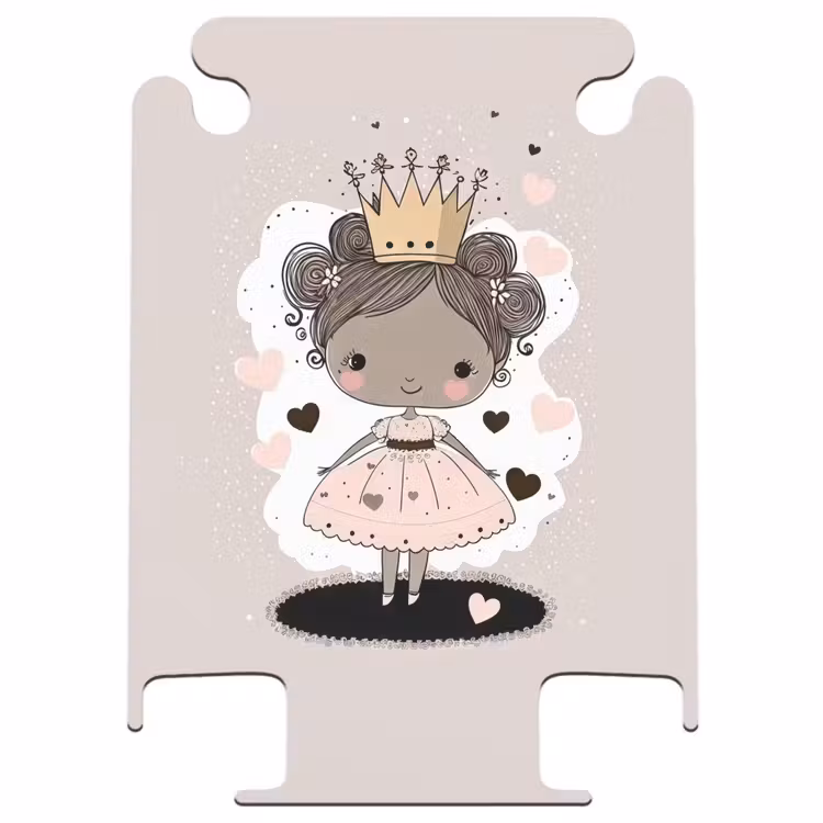 CaseSwap™ - Princess on colored background with pink and black hearts — 1