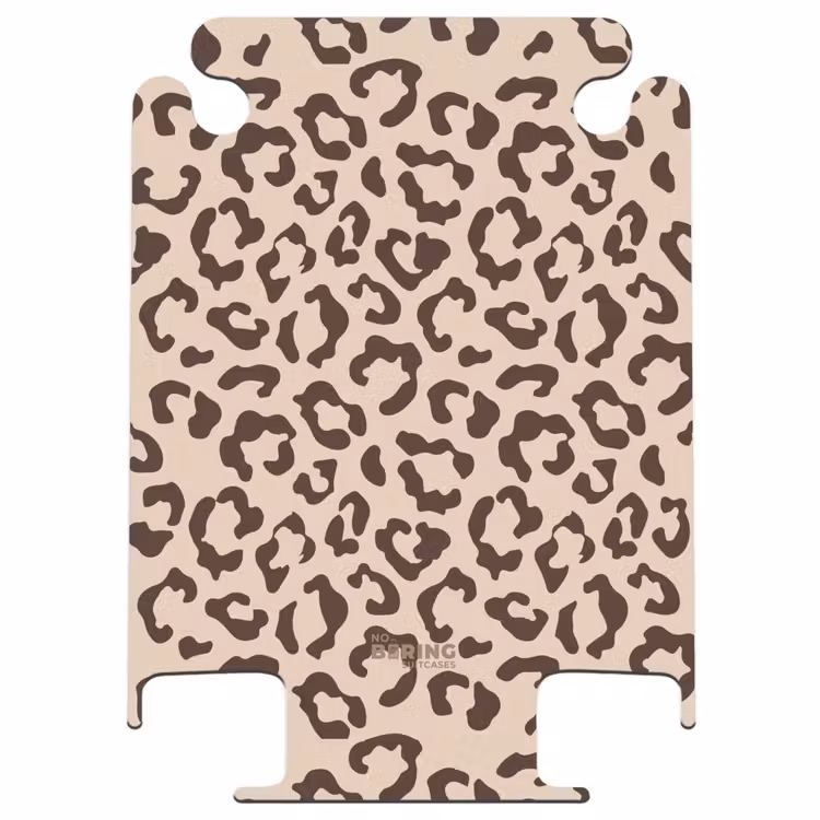 CaseSwap™ - Animal prints - Panther print suitcase in brown and beige — 1
