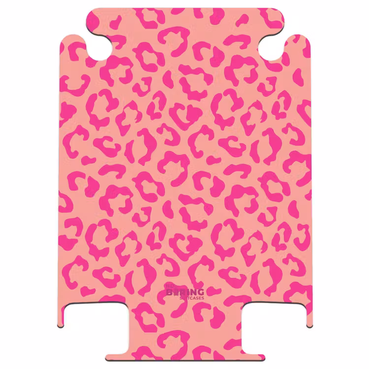CaseSwap™ - Animal prints - Panther print suitcase in pink and coral pink — 1