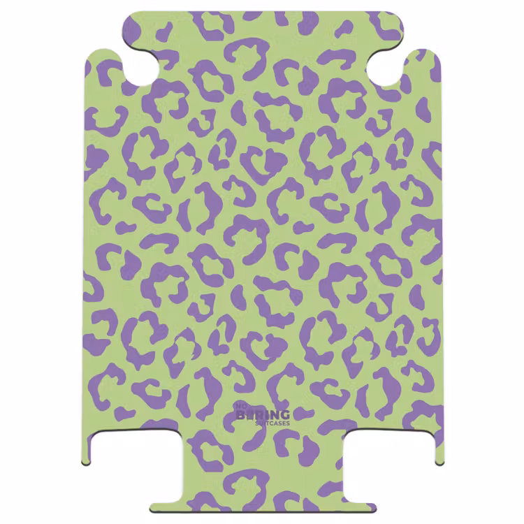 CaseSwap™ - Animal prints - Panther print suitcase in purple and green — 1