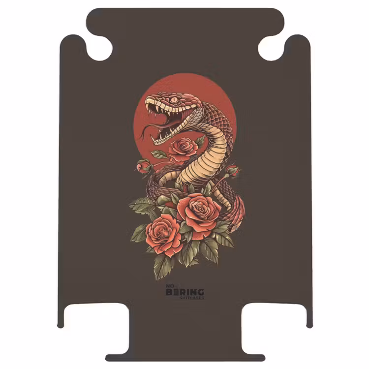 CaseSwap™ - Tattoo style- Realistic snake on brown background — 1