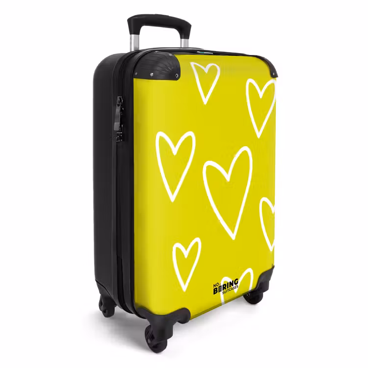 CaseSwap - Patterns - Floating hearts on lemon yellow — 2