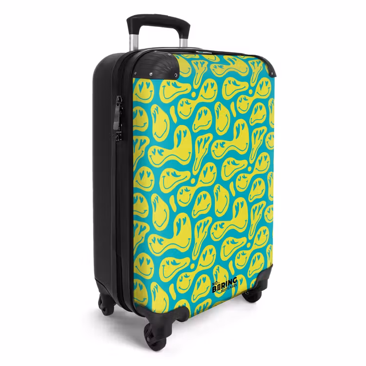 CaseSwap - Patterns - Pattern of distorted emojis on blue background — 2