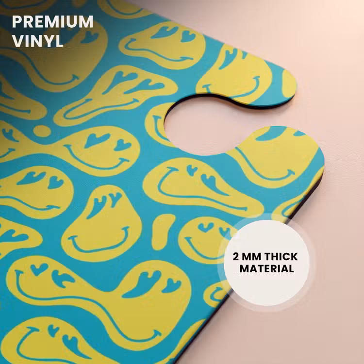 CaseSwap - Patterns - Pattern of distorted emojis on blue background — 6