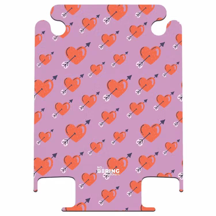 CaseSwap - Patterns - Pattern of red hearts with arrows on purple background — 1
