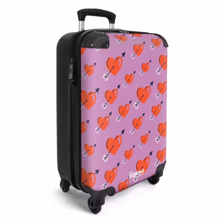 CaseSwap - Patterns - Pattern of red hearts with arrows on purple background — 2