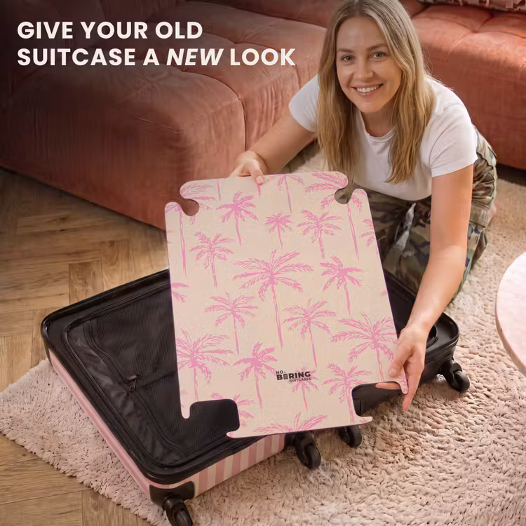 CaseSwap - Patterns - Pink palm tree pattern on beige background — 3