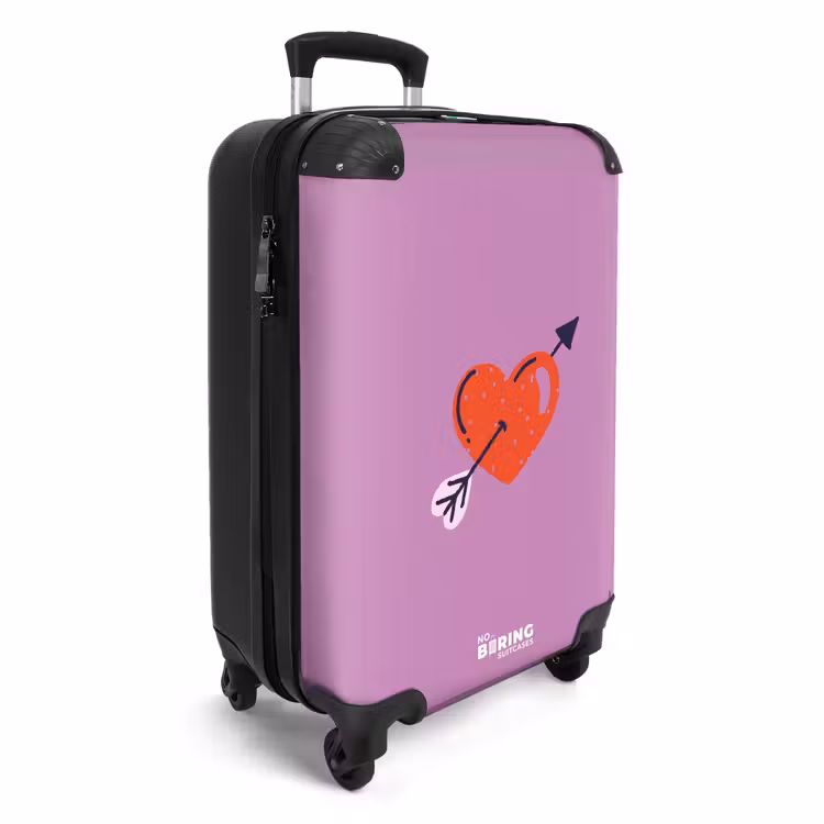 CaseSwap - Patterns - Red heart with arrow on purple background — 2