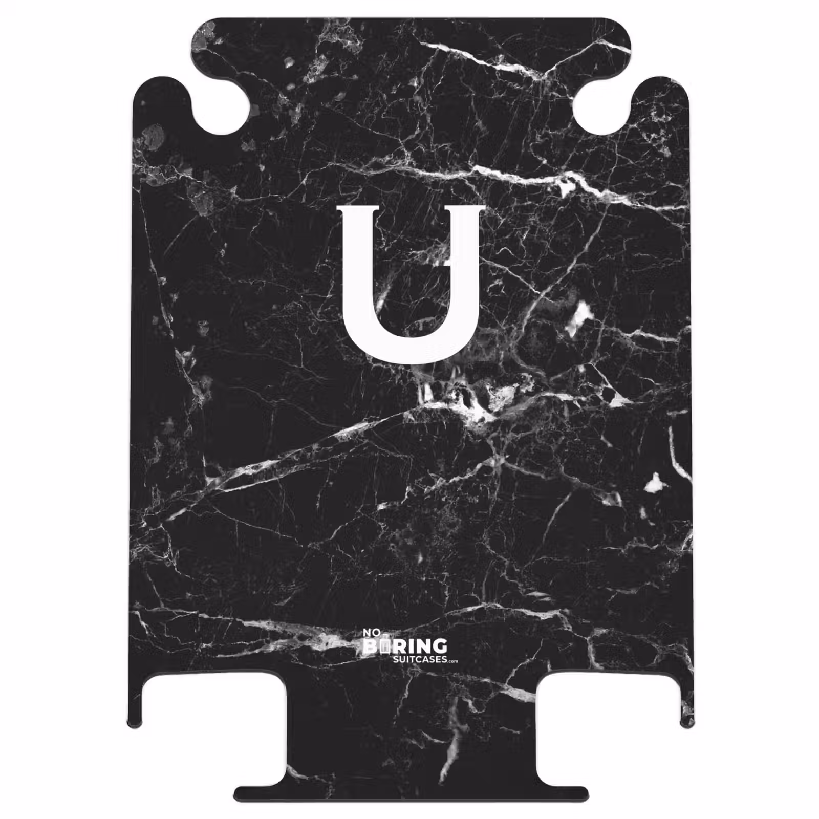 CaseSwap™ - Marble - Letter U - Black - Marble print — 1