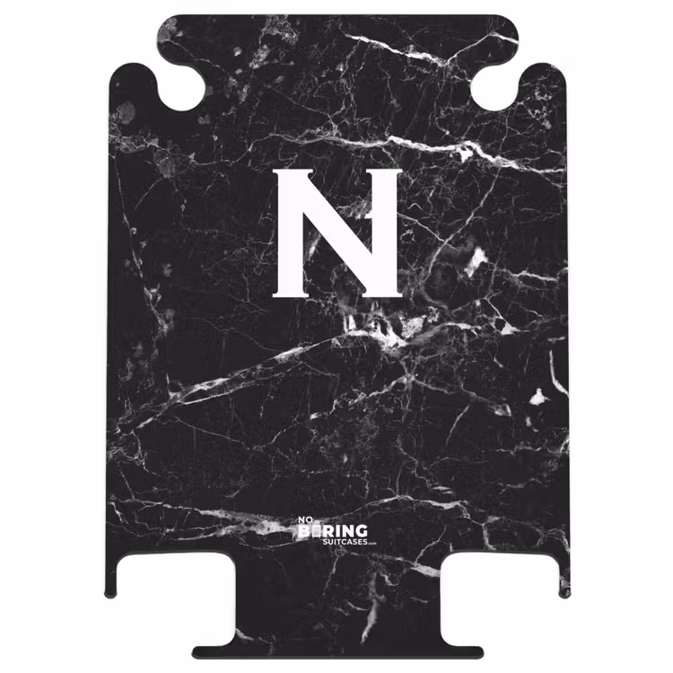CaseSwap™ - Letter N - Marble - Black - Marble print — 1