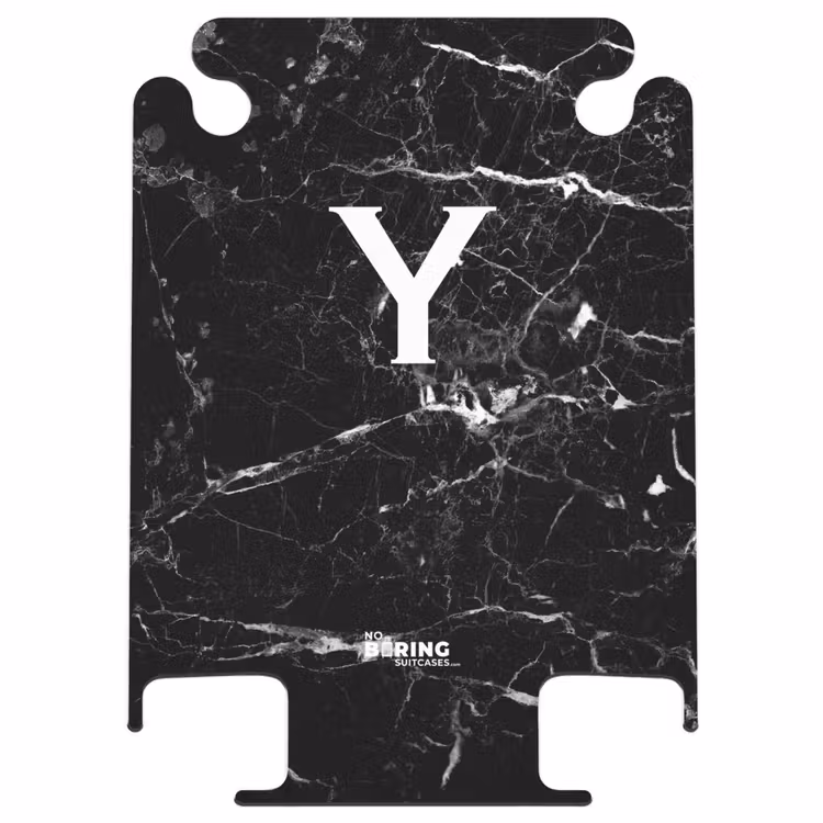 CaseSwap™ - Letter Y - Marble - Black - Marble look — 1