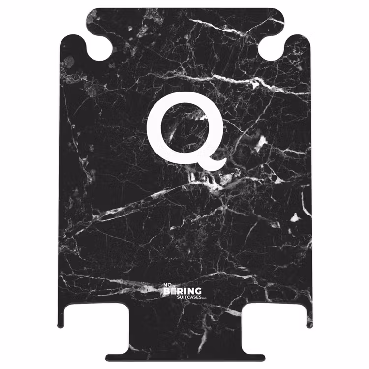 CaseSwap™ - Marble print - Black - Letter Q — 1