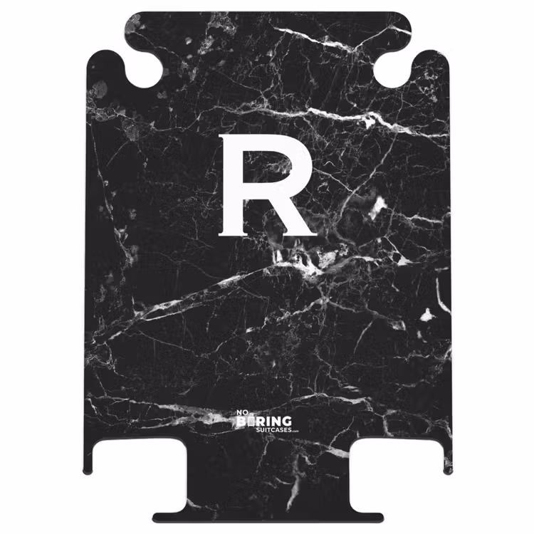 CaseSwap - Marble print - Letter R - Black — 1