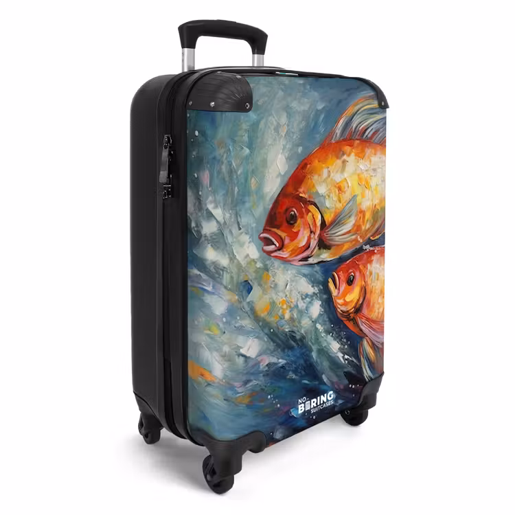 CaseSwap - Oil painting artwork of 2 goldfish in water — 2